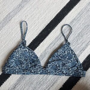 Faherty Floral Padded Bikini Swim Top NEW NWT